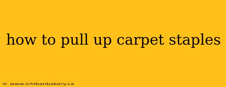 how to pull up carpet staples