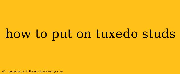 how to put on tuxedo studs