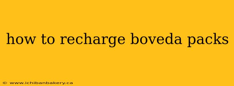 how to recharge boveda packs