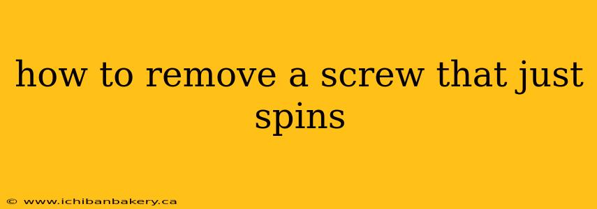 how to remove a screw that just spins