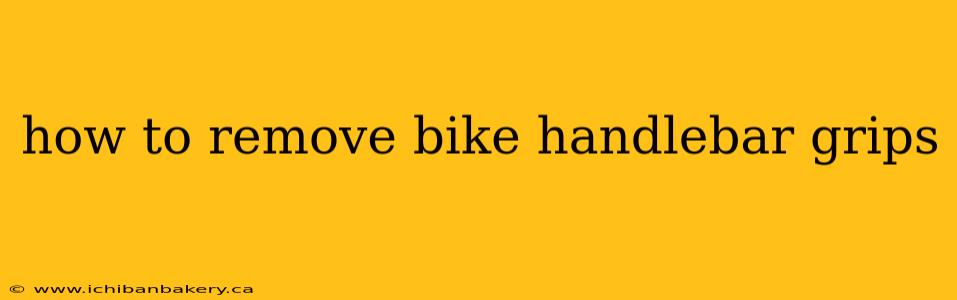 how to remove bike handlebar grips