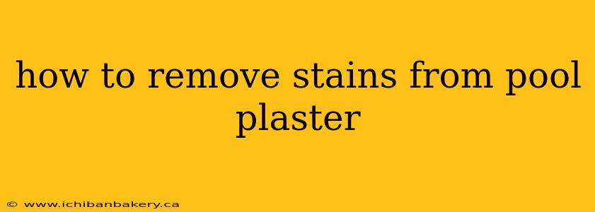how to remove stains from pool plaster