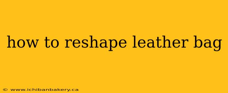 how to reshape leather bag
