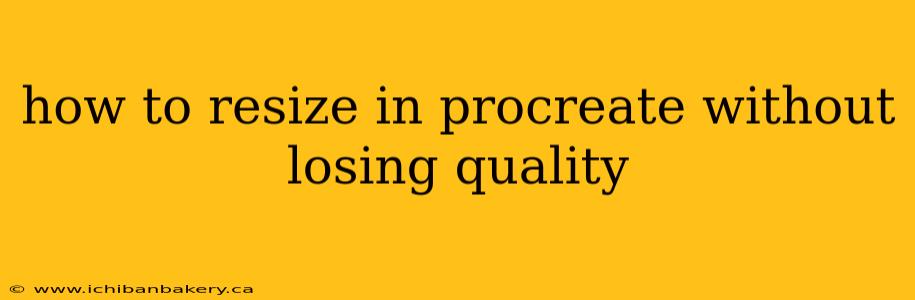 how to resize in procreate without losing quality