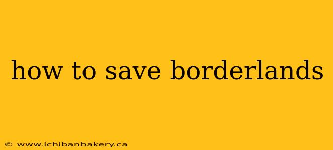 how to save borderlands