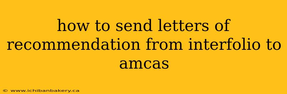 how to send letters of recommendation from interfolio to amcas