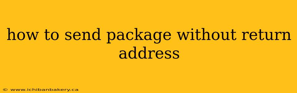 how to send package without return address