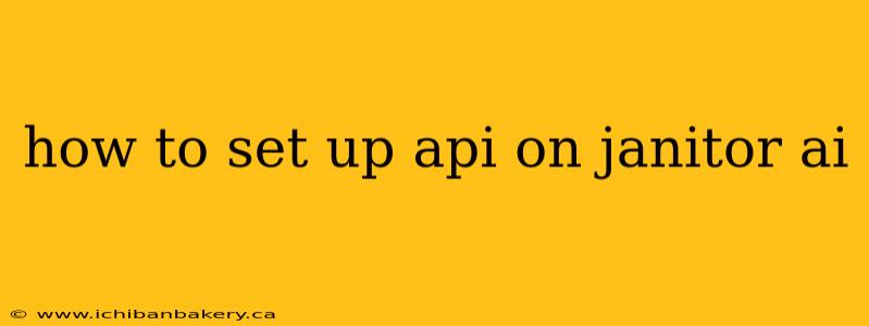 how to set up api on janitor ai