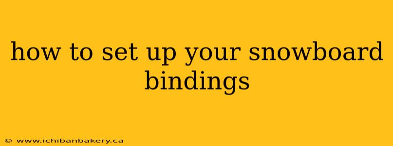 how to set up your snowboard bindings