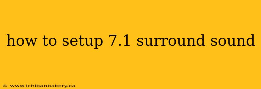 how to setup 7.1 surround sound
