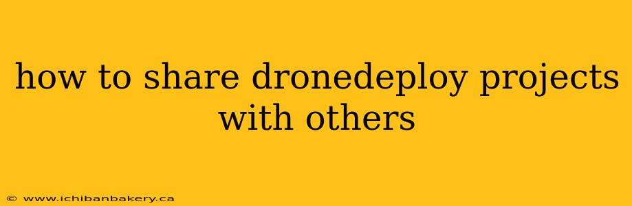 how to share dronedeploy projects with others
