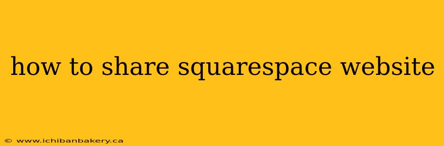 how to share squarespace website