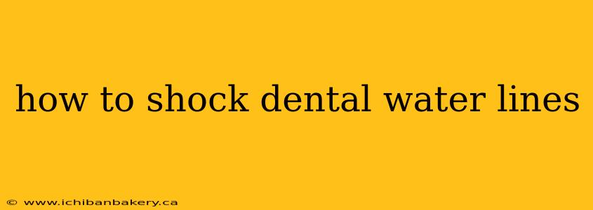 how to shock dental water lines