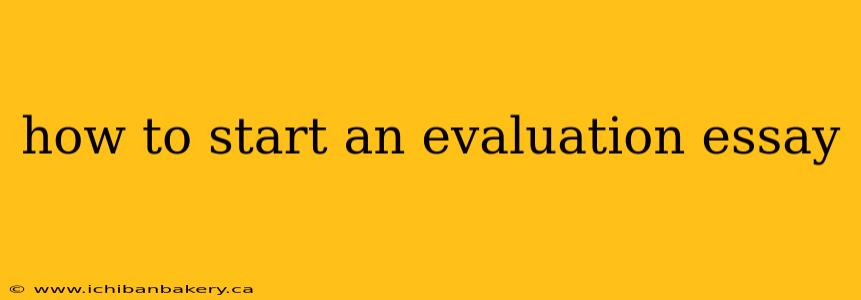 how to start an evaluation essay