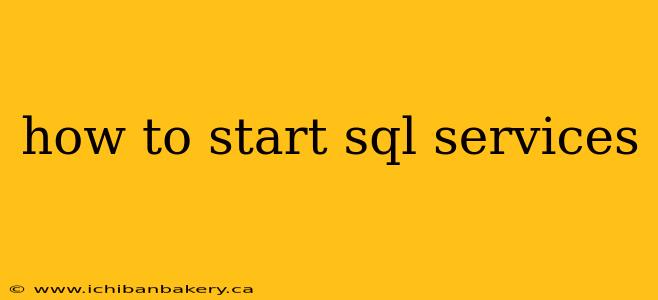 how to start sql services