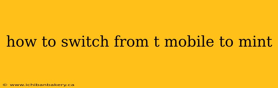 how to switch from t mobile to mint