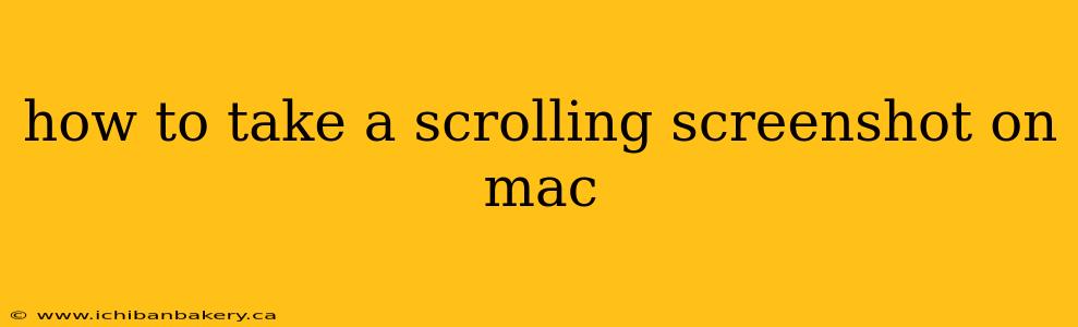 how to take a scrolling screenshot on mac