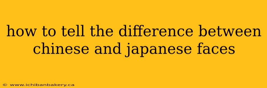 how to tell the difference between chinese and japanese faces