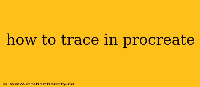 how to trace in procreate