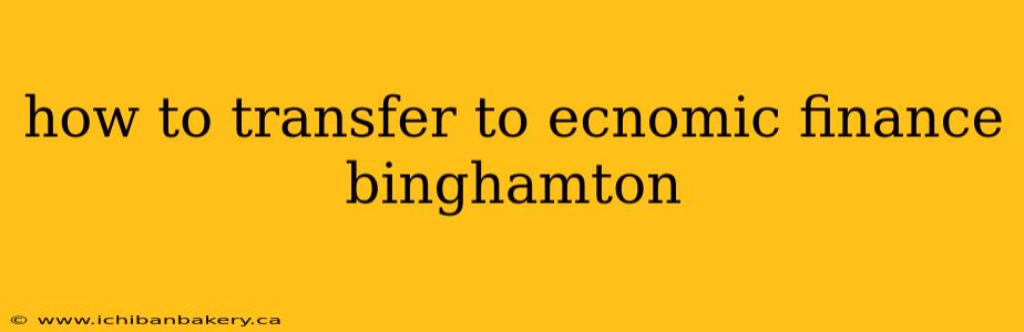 how to transfer to ecnomic finance binghamton