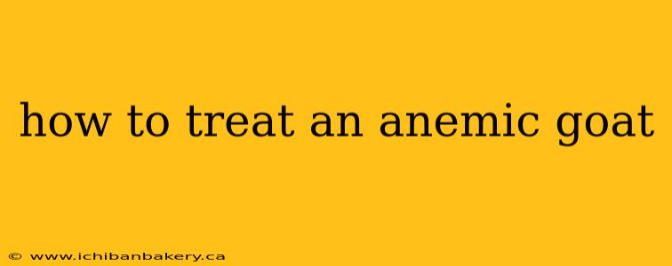 how to treat an anemic goat