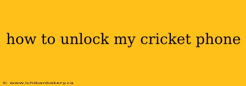 how to unlock my cricket phone