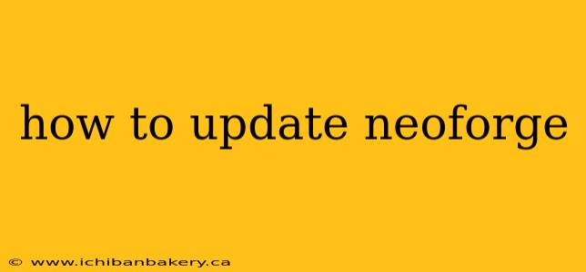 how to update neoforge