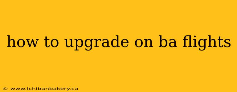 how to upgrade on ba flights