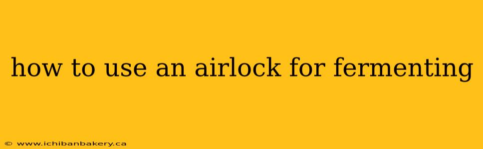 how to use an airlock for fermenting