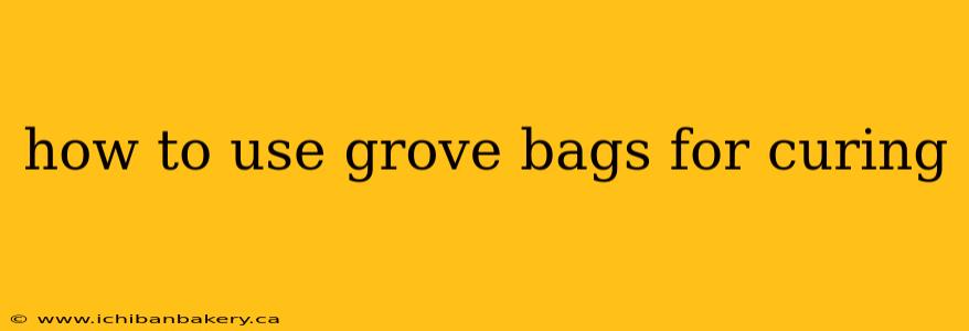 how to use grove bags for curing