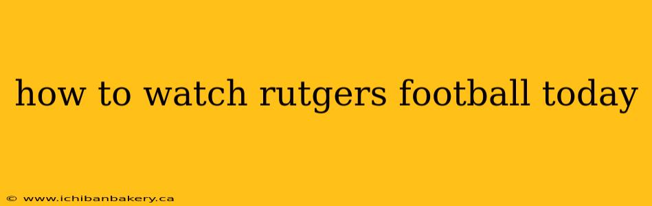 how to watch rutgers football today