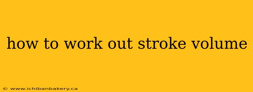 how to work out stroke volume
