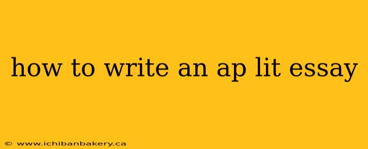 how to write an ap lit essay
