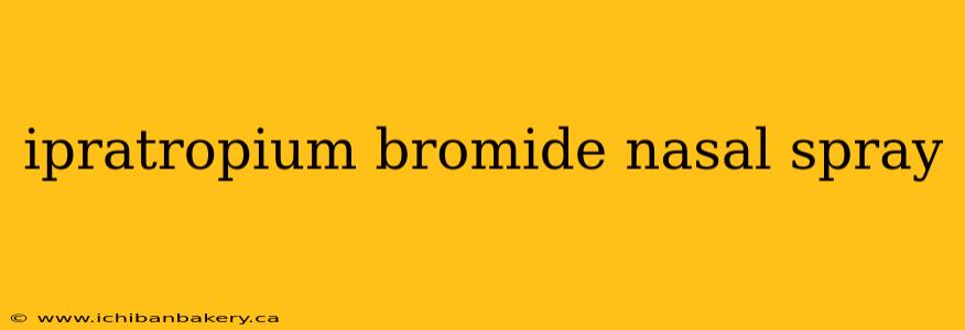ipratropium bromide nasal spray