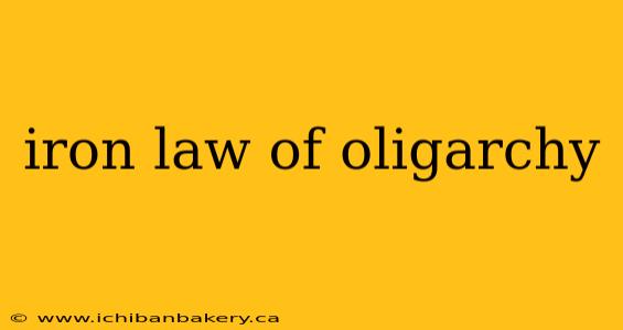 iron law of oligarchy