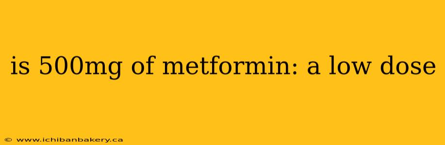 is 500mg of metformin: a low dose