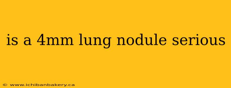 is a 4mm lung nodule serious