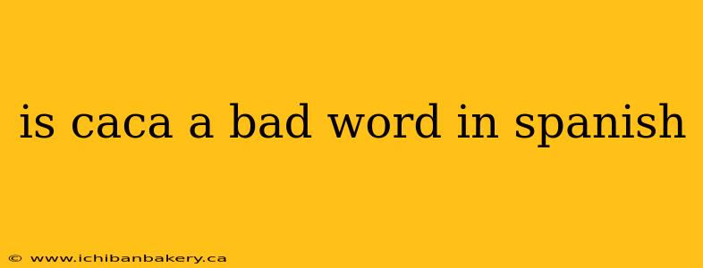 is caca a bad word in spanish