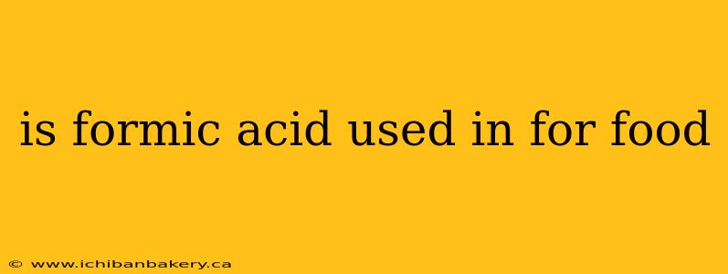 is formic acid used in for food