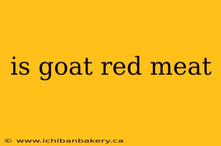 is goat red meat