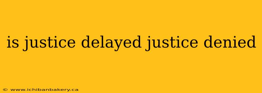 is justice delayed justice denied