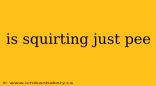 is squirting just pee
