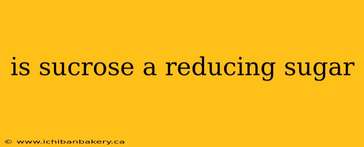 is sucrose a reducing sugar