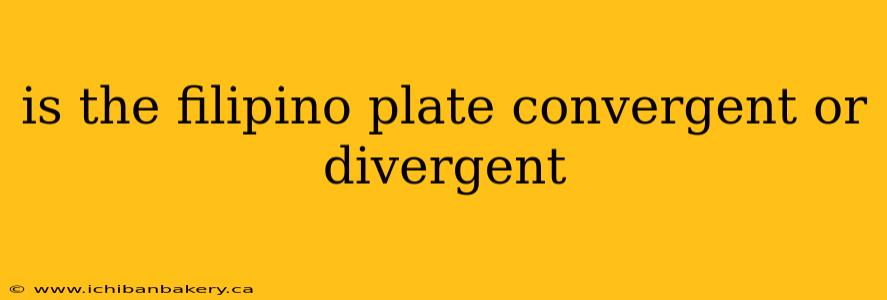 is the filipino plate convergent or divergent