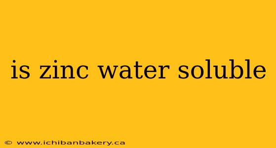 is zinc water soluble