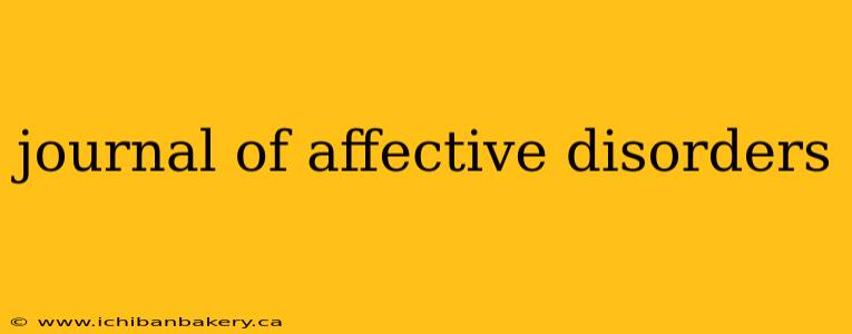 journal of affective disorders