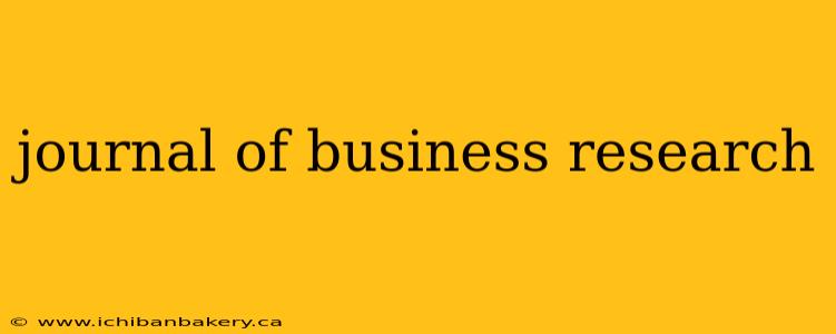 journal of business research