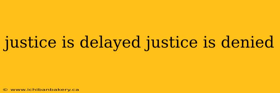 justice is delayed justice is denied