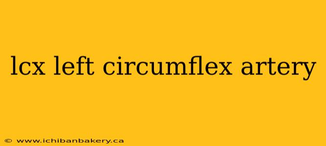 lcx left circumflex artery