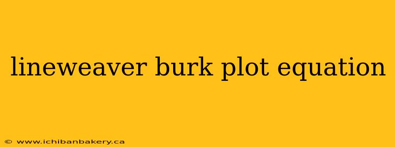 lineweaver burk plot equation